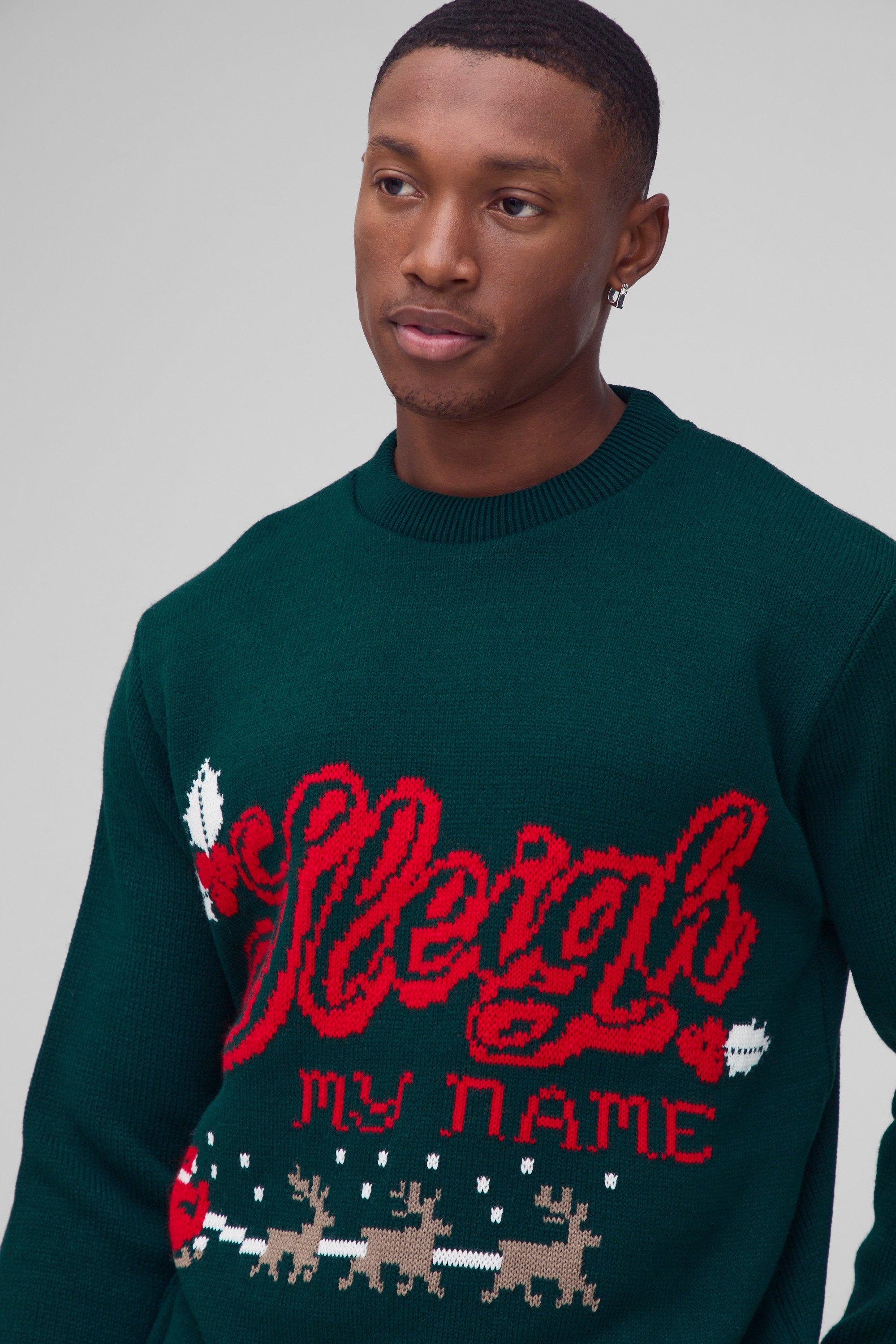 Regular Fit Sleigh My Name Christmas Jumper