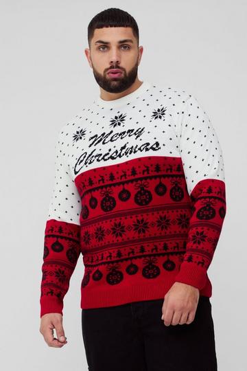 Plus Merry Christmas Jumper red