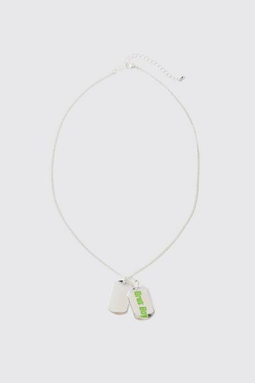 Brat Boy Ketting Met Tag silver