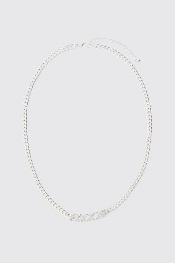 Iced Rizz Necklace In Silver silver