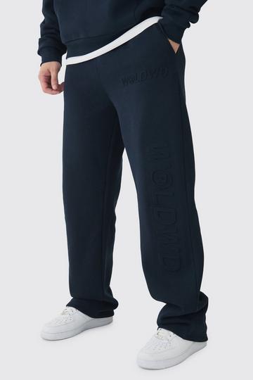 Tall Baggy Worldwide Joggingbroek Met Reliëf navy