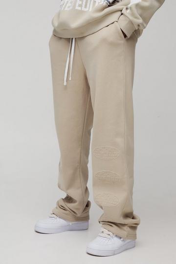 Tall Baggy Worldwide Joggingbroek Met Reliëf stone