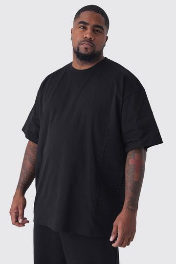 Plus Oversized MMXIII Embossed T-Shirt black