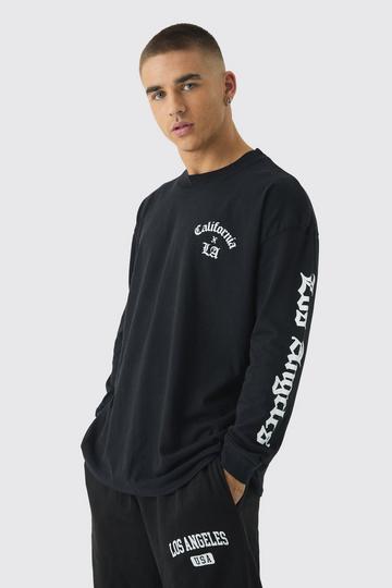 Oversized Los Angeles Long Sleeve T-Shirt black