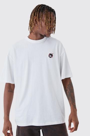 White Tall 8 Ball Embroidered T-Shirt