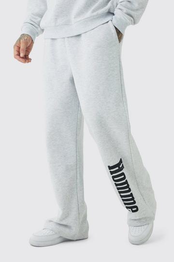 Tall Wide Leg Motorsport Joggingbroek grey marl