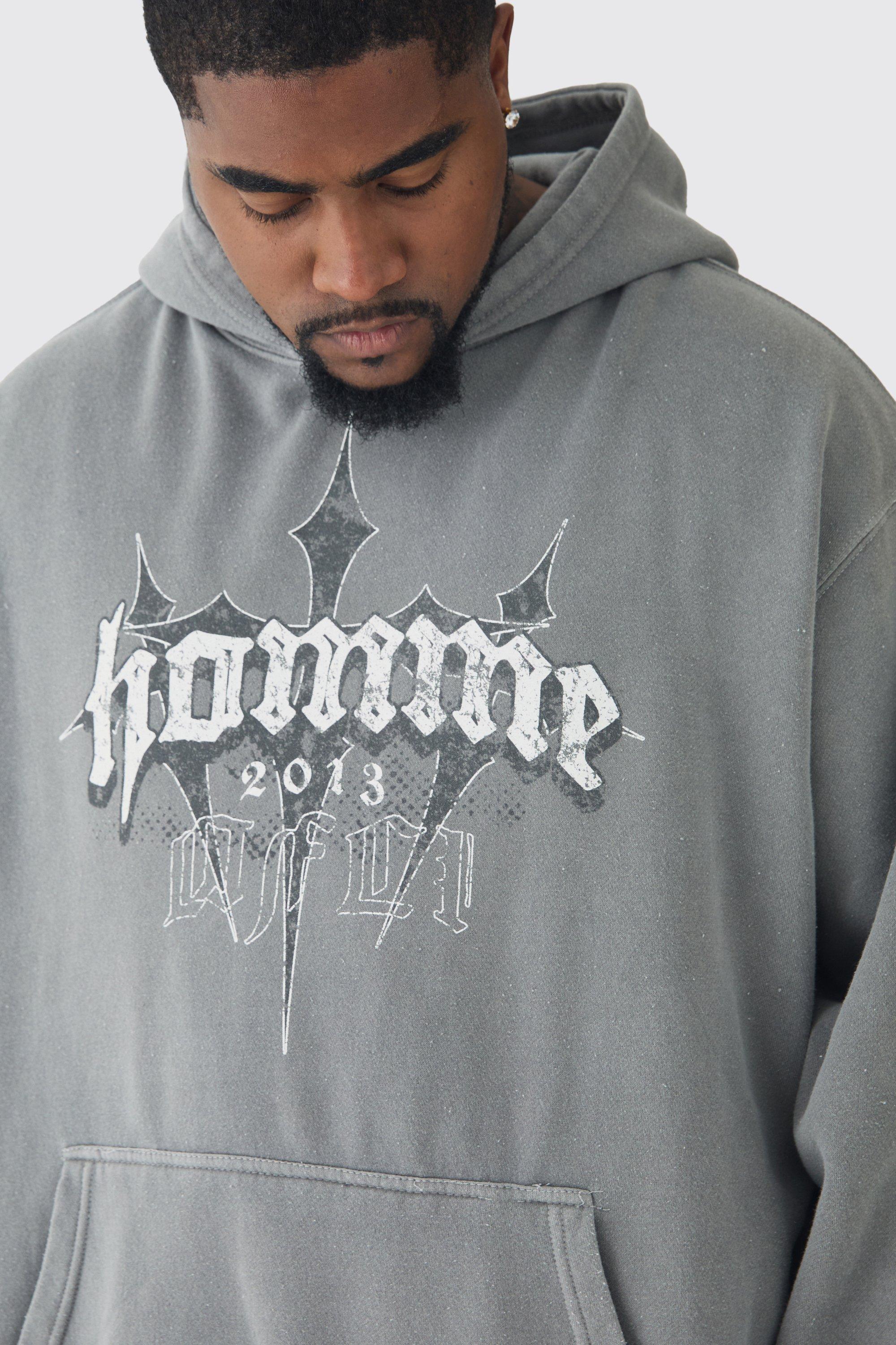 Hoodie long homme sales