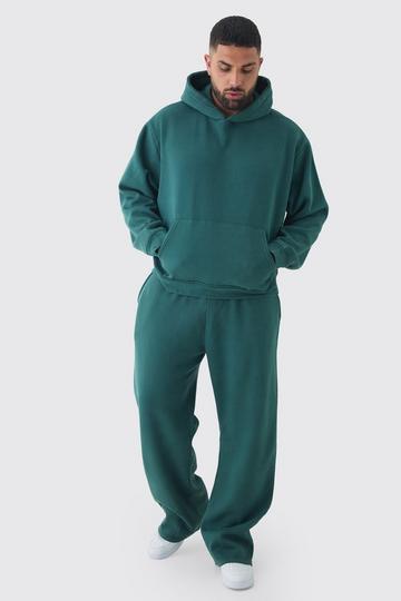 Plus Oversized Washed Tracksuit forest