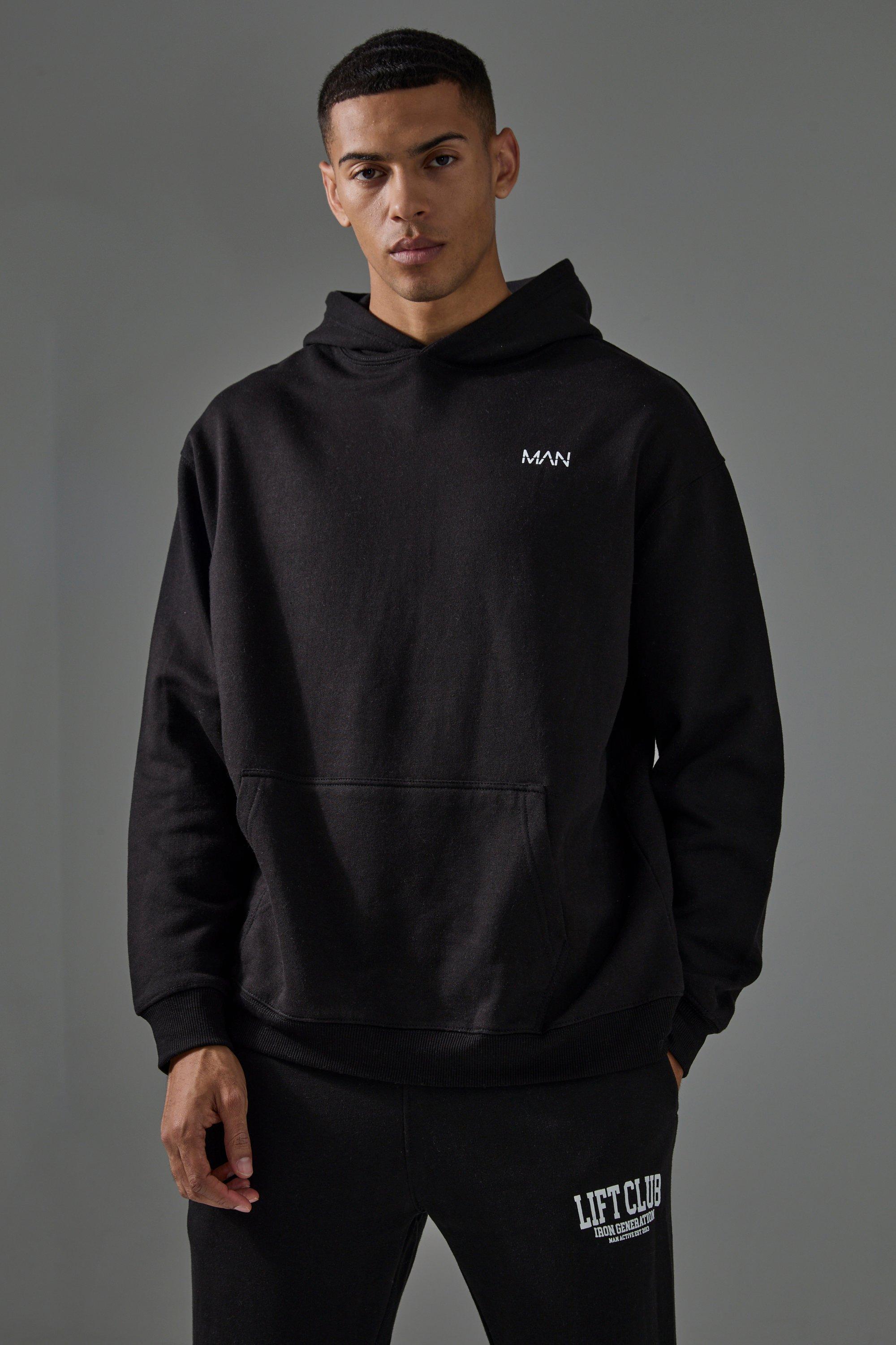 Man Active Bulking Oversized Hoodie boohoo UK