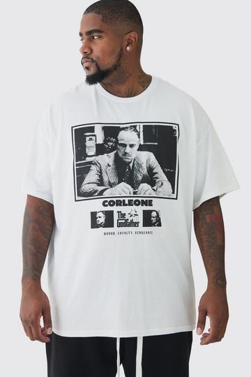 White Plus Oversized Paramount Licence Graphic T-shirt