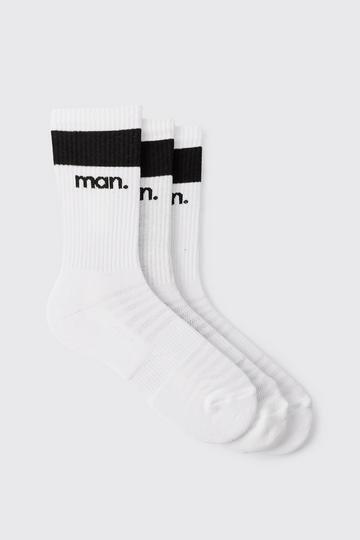 Man Sport Sokken (3 Paar) white