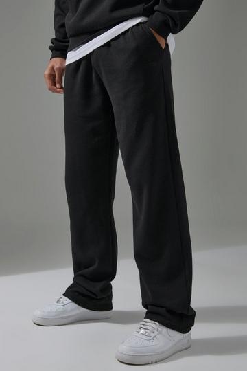 Man Sport Waffle Relaxed Fit Jogger black