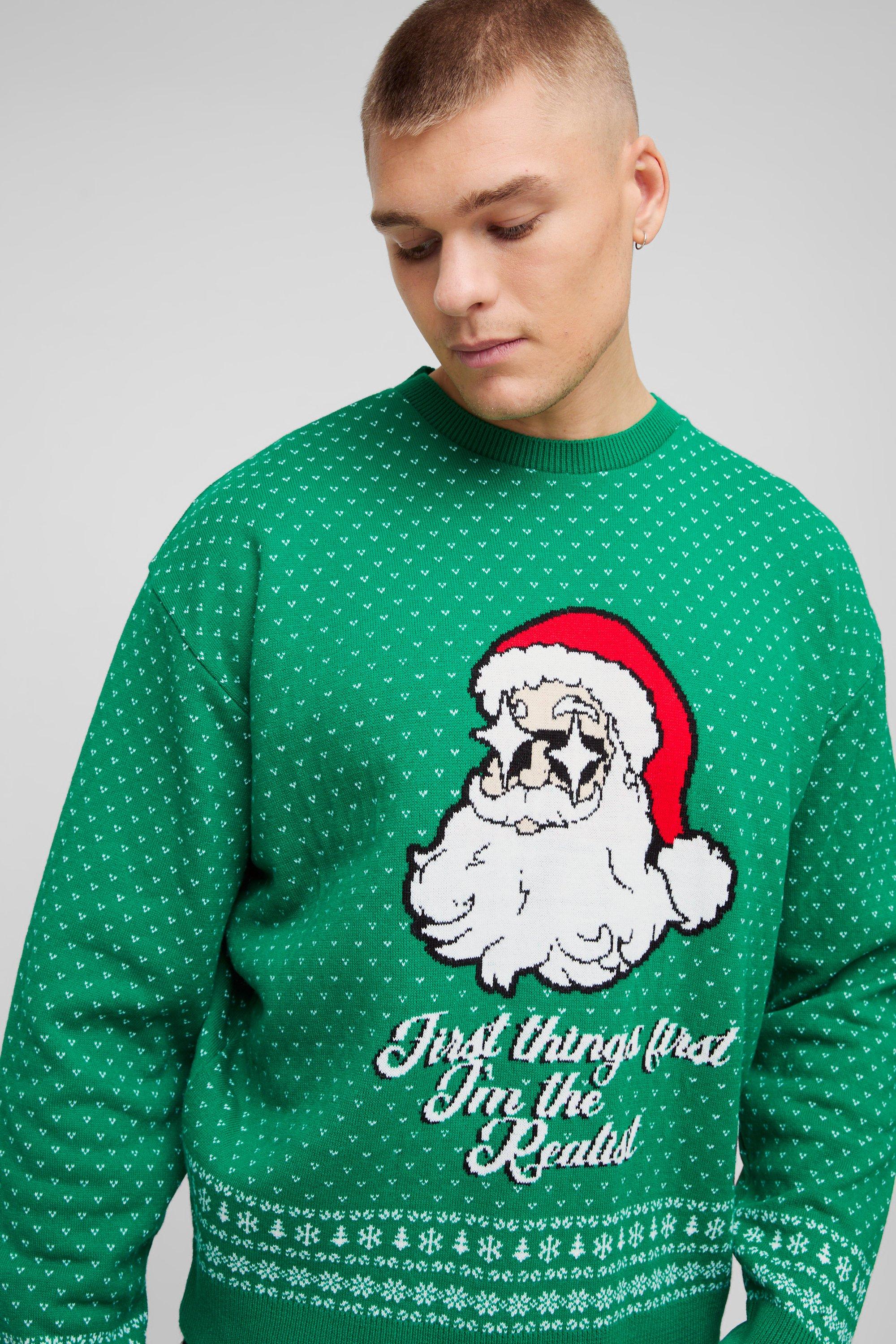 Oversized Boxy Santa Christmas Jumper