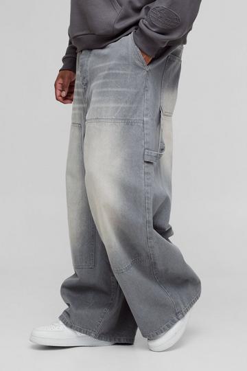 Plus Carpenter Baggy Fit Jeans grey