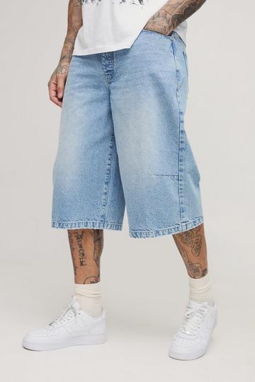 Tall Washed Distressed Hem Jorts stonewash