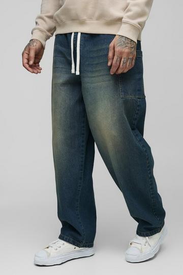 Tall Skater Jeans Met Cargo Zakken mid wash