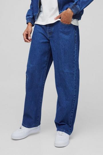 Embroidered Relaxed Fit Jeans mid blue