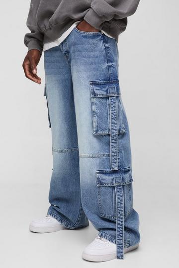 Baggy Cargo Jeans Met Zakken light wash