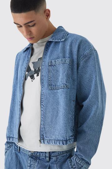 Denim Harrington Jacket light wash