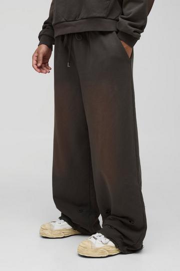 Premium Wide Leg Heavyweight Washed Joggers charcoal