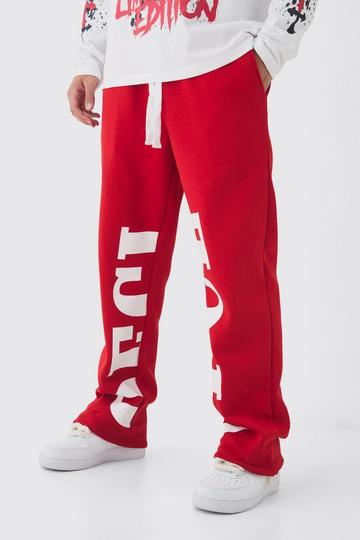 Red Relaxed Fit Ofcl Gusset Jogger