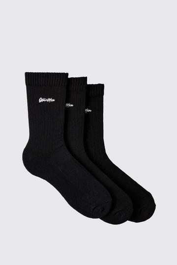 3 Pack Official Sports Socks black