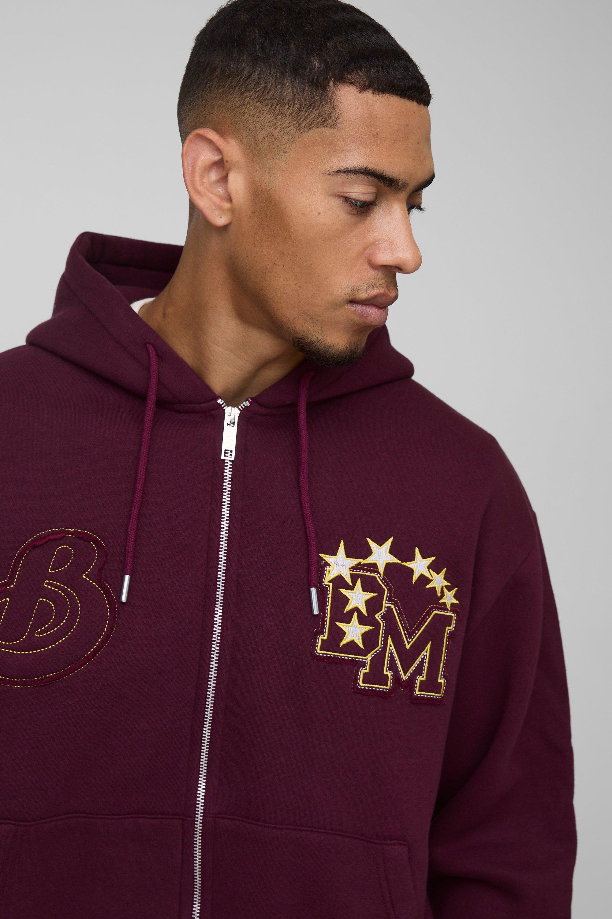 Oversized maroon hoodie best sale