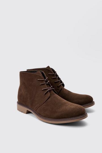 Suede Worker Boot In Brown brown