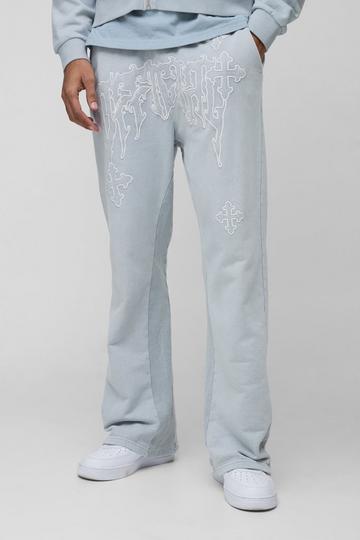 Gebleekte Baggy Joggingbroek light blue