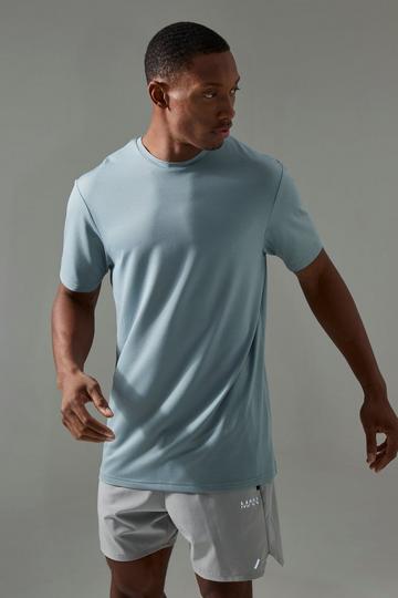 Man Active Sweat-Wicking Gym Performance T-Shirt sage