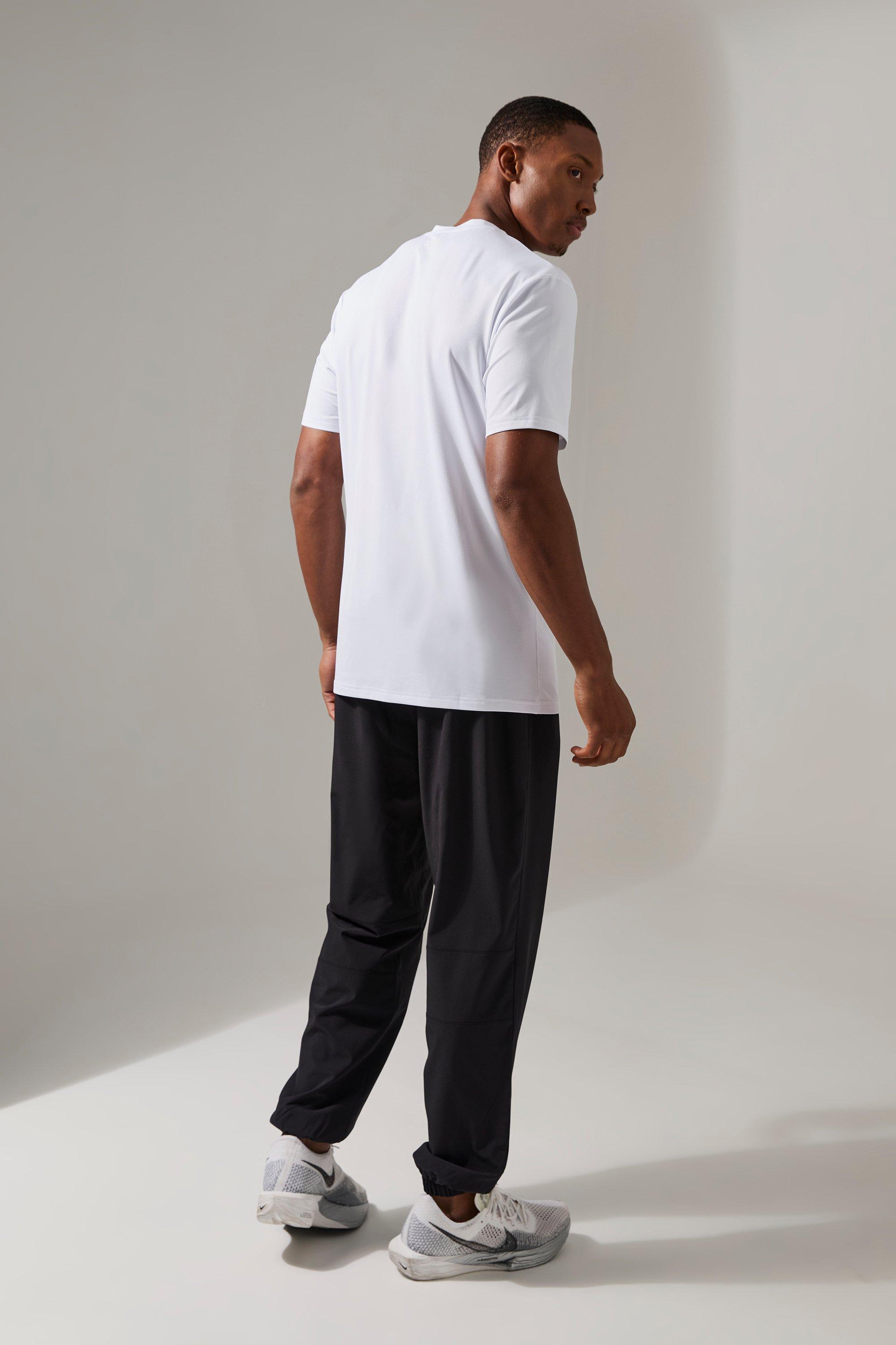 Man Active Sweat Wicking Gym Performance T Shirt