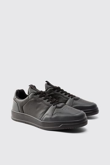 Zwarte Sneakers Met Suède Paneel black