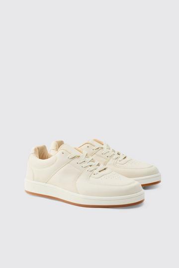 Stevige Veterschoenen In Wit cream