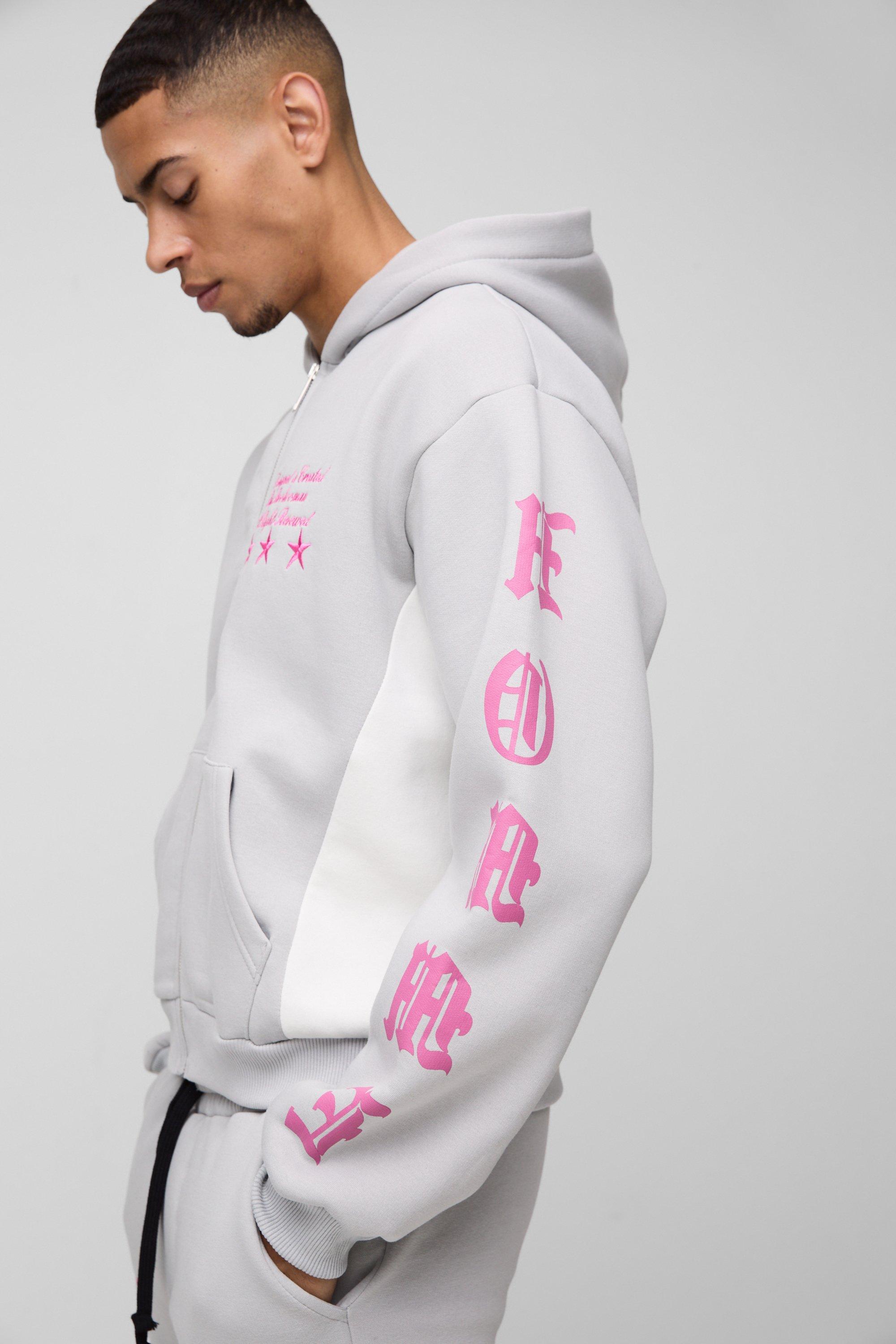 Off white pink hoodie mens best sale