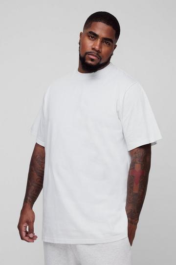 Plus Longline Basic T-Shirt white