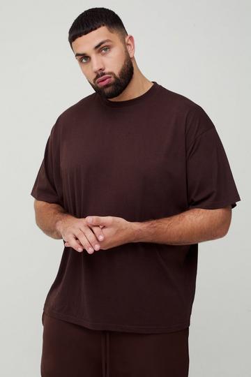 Plus Oversized T-shirt in Chocolate chocolate