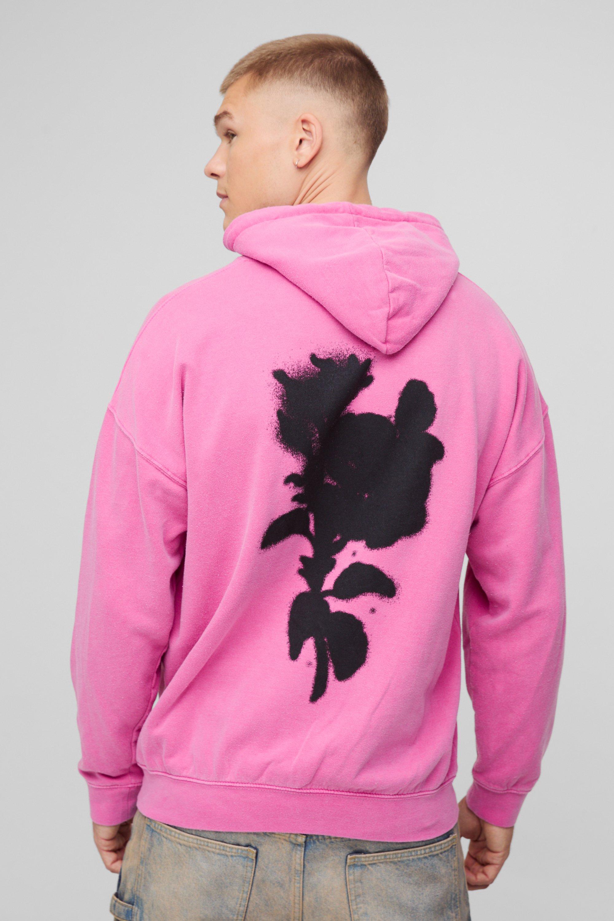 Pink mens hoodies boohoo UK