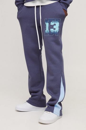 Slim Fit Graffiti 13 Varsity Gusset Jogger purple