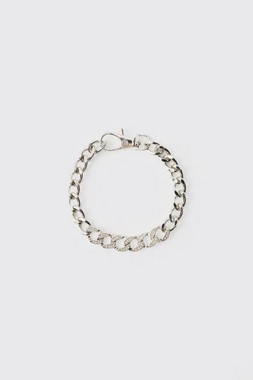 Semi Iced Bracelet silver