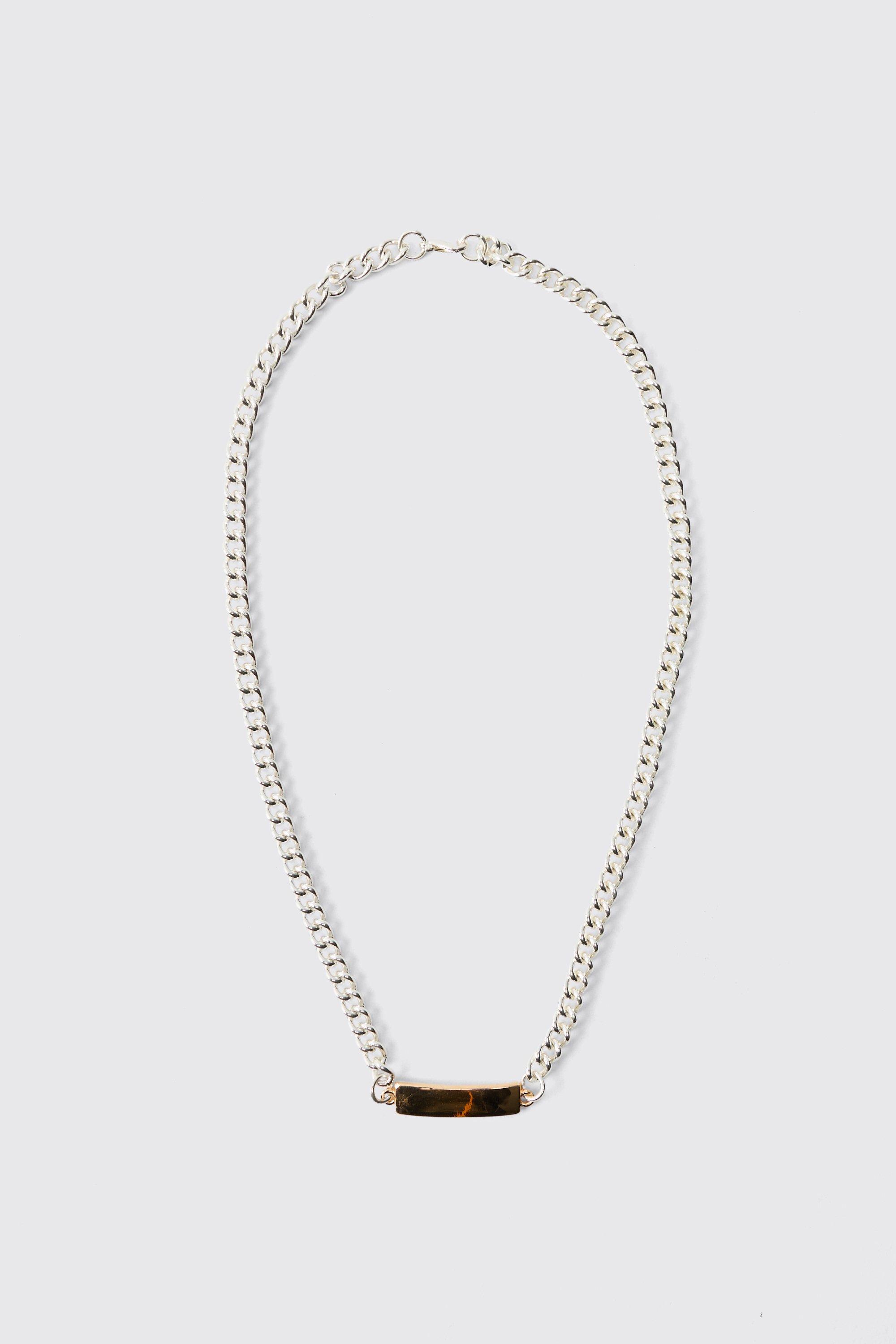 Collier en chaîne avec attaches dorées