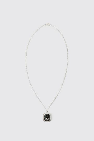 Gem Pendant Necklace silver