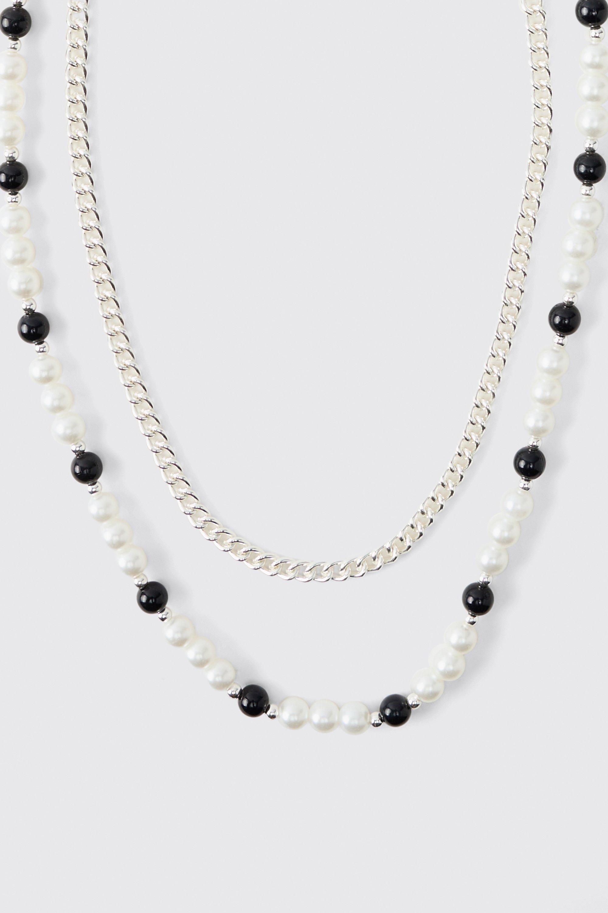 Layered Pearl Necklace | boohoo AU