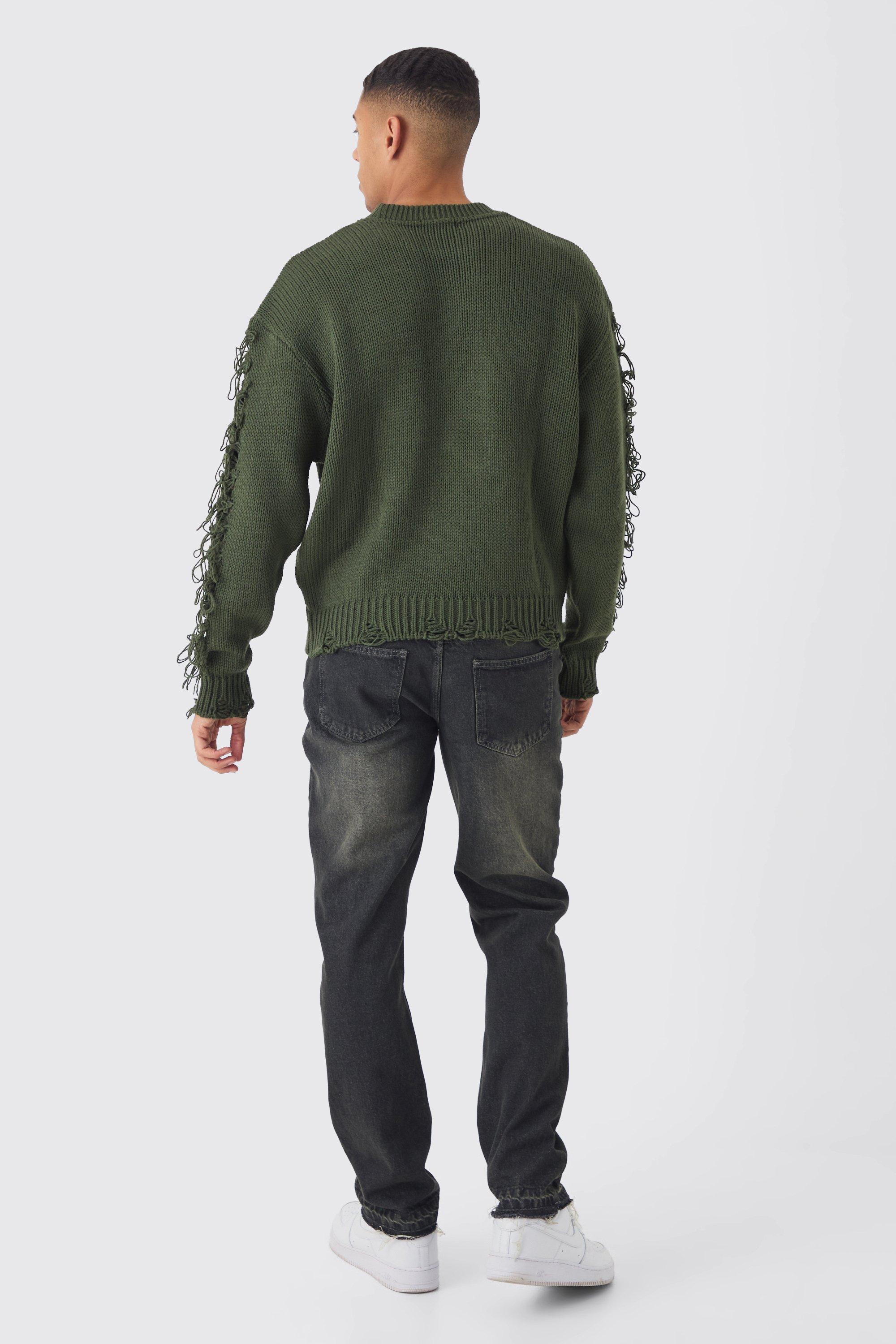 Distressed knitted jumper 2025