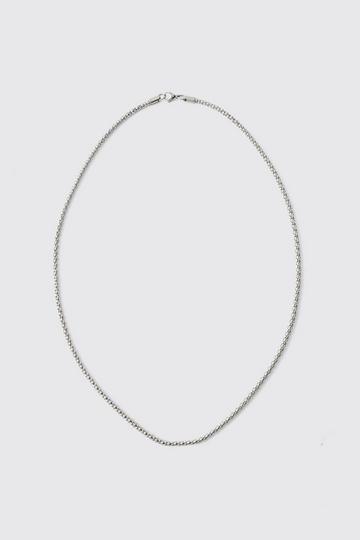 Zilveren Touwen Schakel Ketting silver