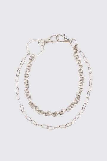 Layered Jean Chain silver