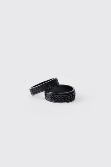 Zwarte Ringen (2 Stuks) black