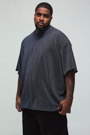 Plus Oversized Metallic T-Shirt charcoal