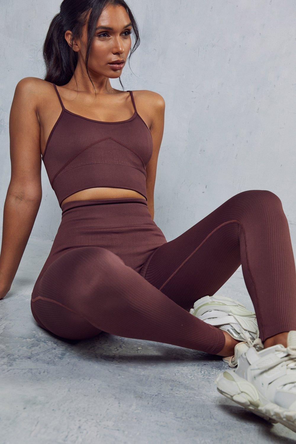 Misspap Ribbed Seamless High Waisted Legging Set