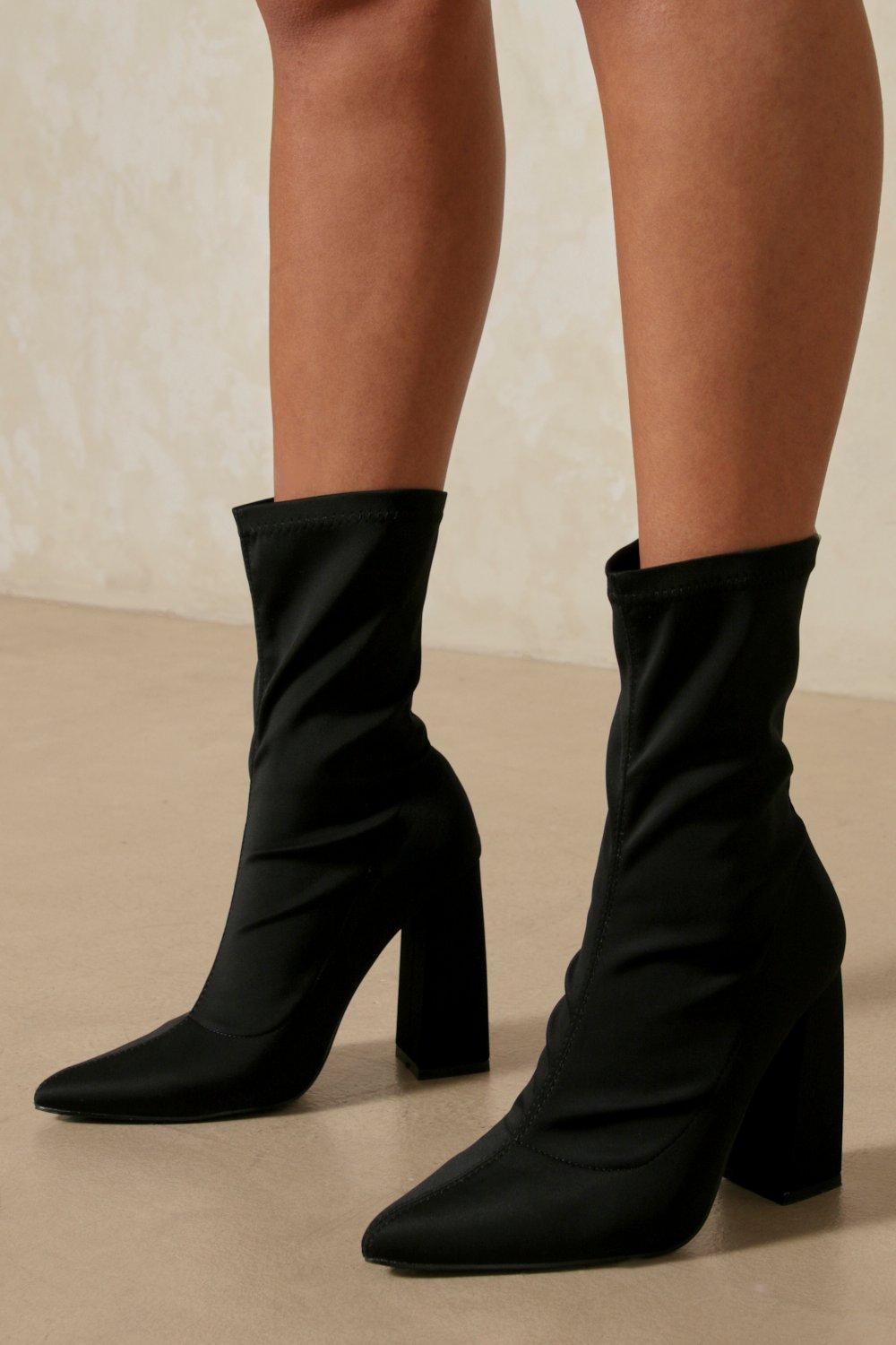 Heeled stretch sale ankle boots