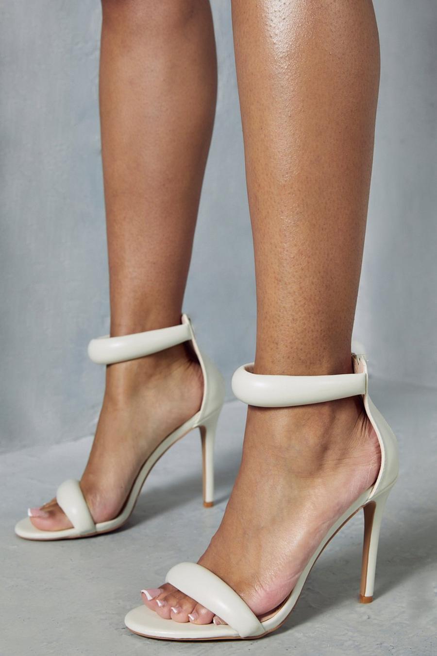 Ivory Padded Barely There High Heels